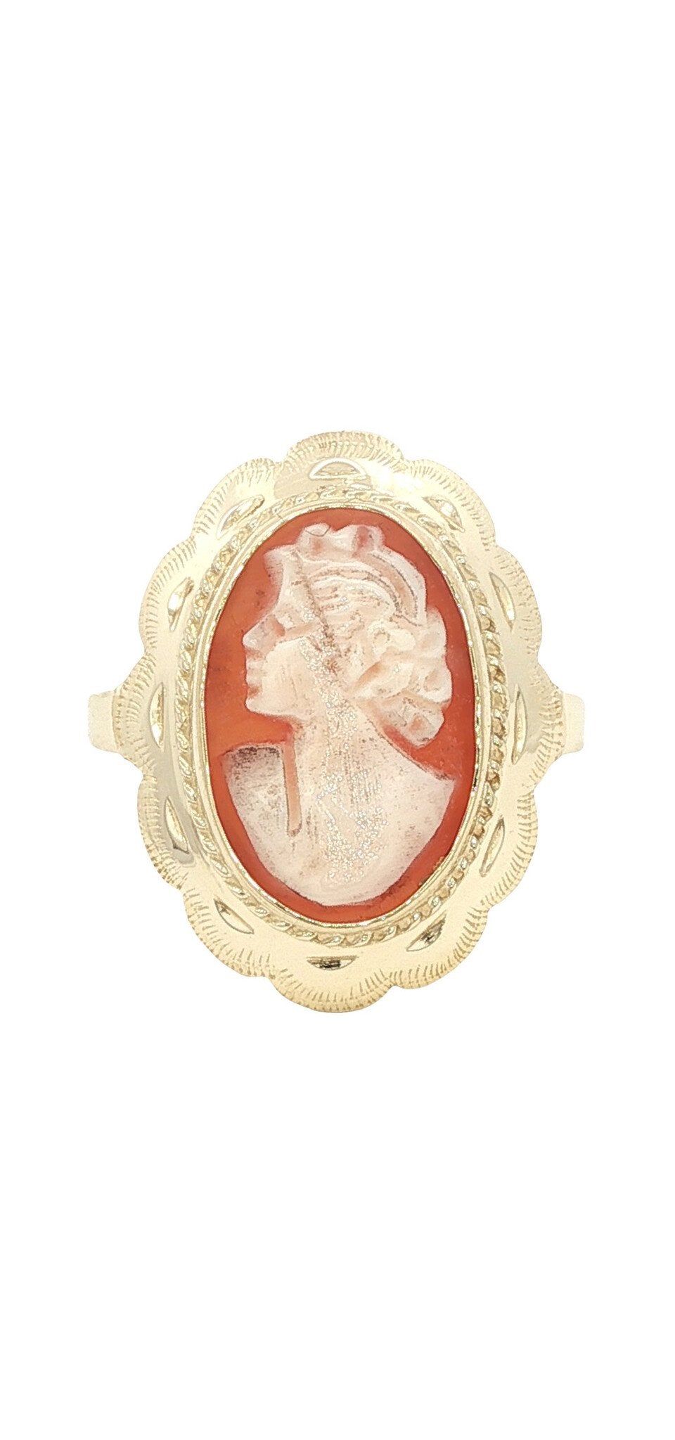 Vintage 14K Gold Ring with Cameo